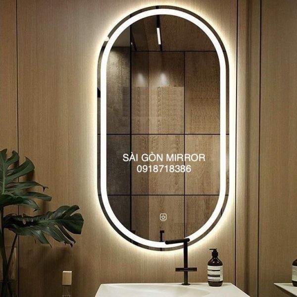 Gương soi treo tường nhà tắm có đèn led TPHCM